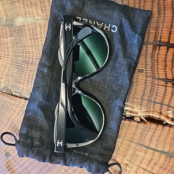 CHANEL Acetate Cat Eye Sunglasses Authentic 71186A in Black - Picture 4 of 7